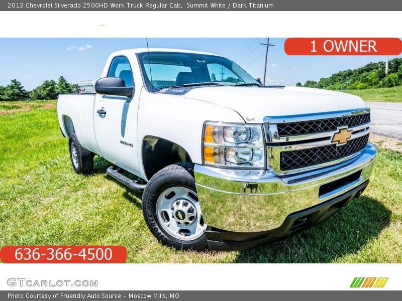 Summit White / Dark Titanium 2013 Chevrolet Silverado 2500HD Work Truck Regular Cab
