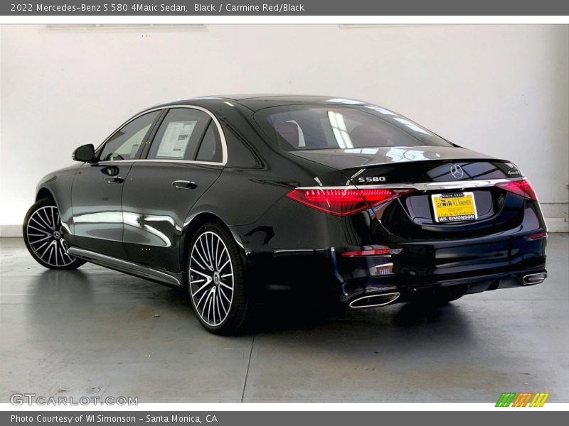 Black / Carmine Red/Black 2022 Mercedes-Benz S 580 4Matic Sedan