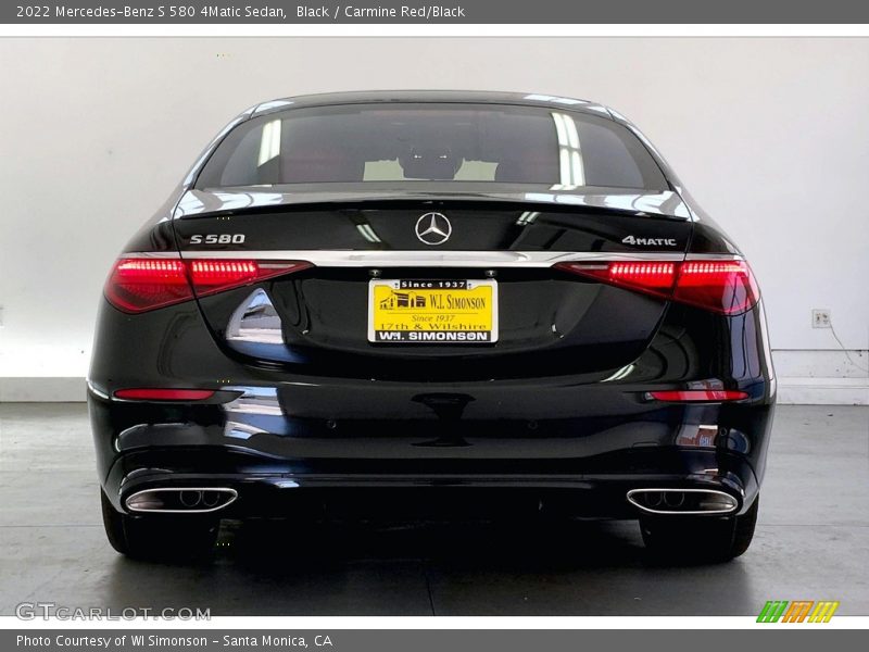 Black / Carmine Red/Black 2022 Mercedes-Benz S 580 4Matic Sedan