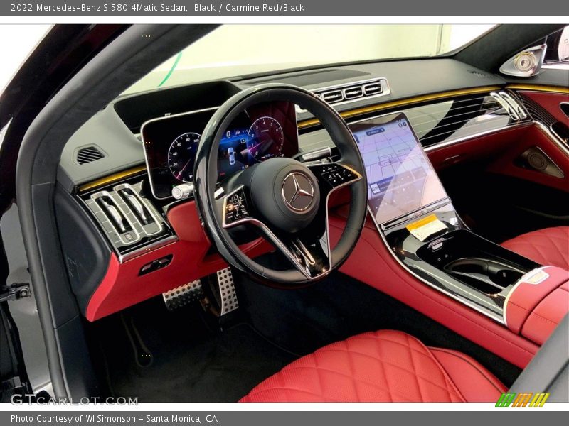  2022 S 580 4Matic Sedan Carmine Red/Black Interior