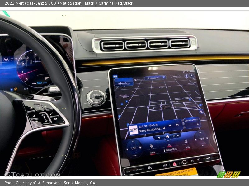 Navigation of 2022 S 580 4Matic Sedan