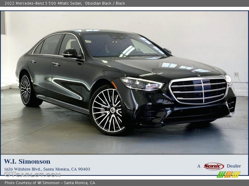 Obsidian Black / Black 2022 Mercedes-Benz S 500 4Matic Sedan