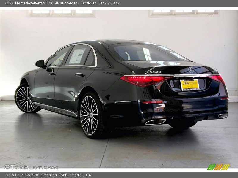 Obsidian Black / Black 2022 Mercedes-Benz S 500 4Matic Sedan
