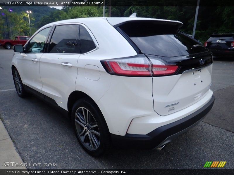 White Platinum / Ceramic 2019 Ford Edge Titanium AWD