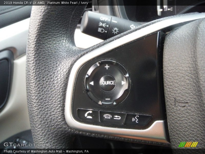 Platinum White Pearl / Ivory 2019 Honda CR-V LX AWD