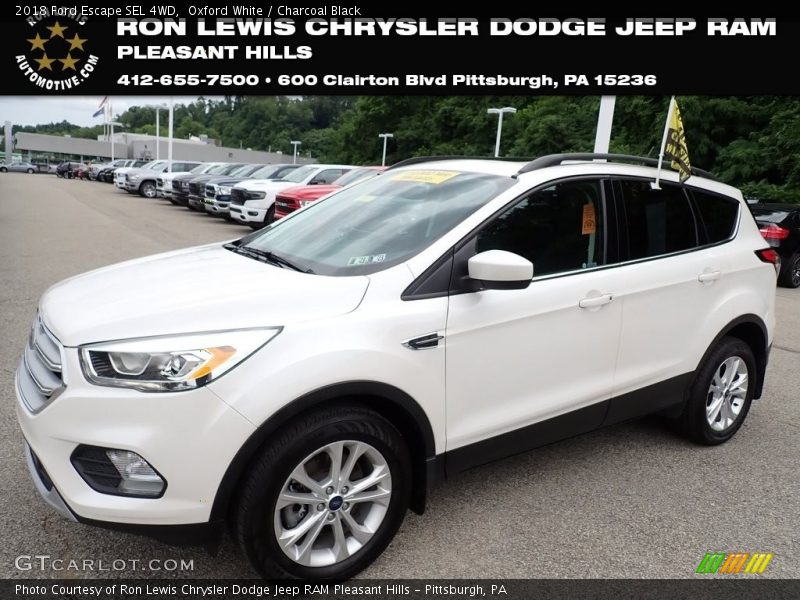 Oxford White / Charcoal Black 2018 Ford Escape SEL 4WD