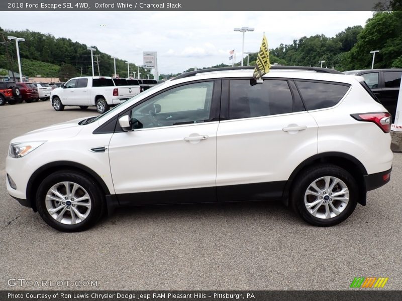Oxford White / Charcoal Black 2018 Ford Escape SEL 4WD