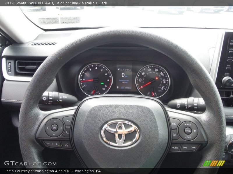 Midnight Black Metallic / Black 2019 Toyota RAV4 XLE AWD