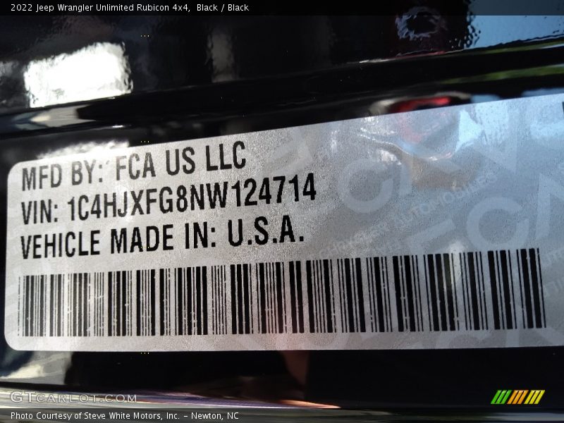 Black / Black 2022 Jeep Wrangler Unlimited Rubicon 4x4