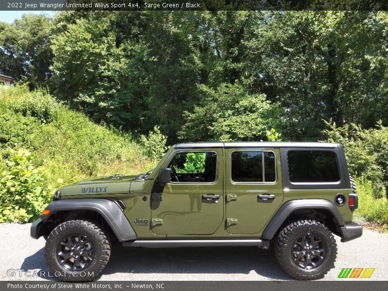 Sarge Green / Black 2022 Jeep Wrangler Unlimited Willys Sport 4x4