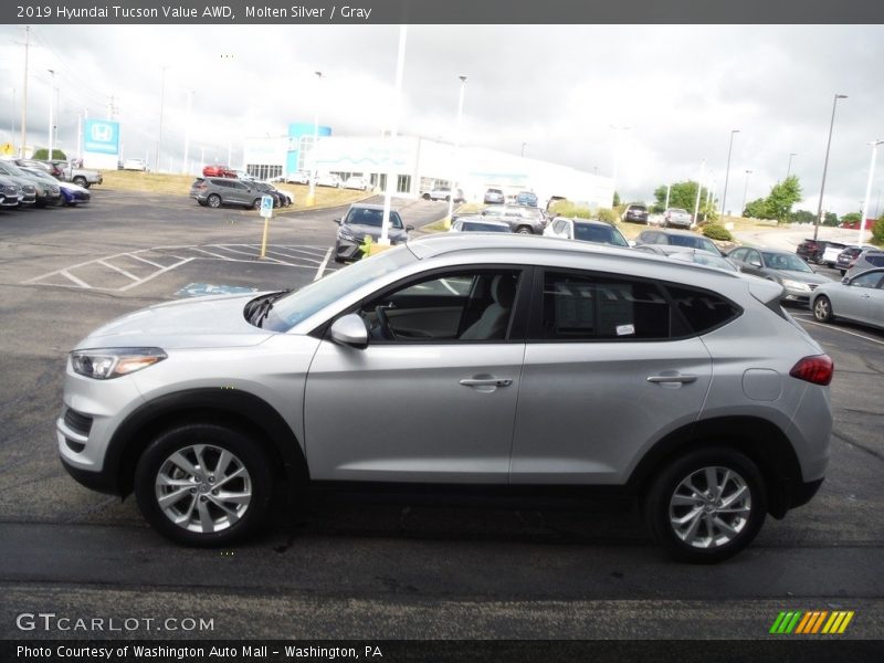 Molten Silver / Gray 2019 Hyundai Tucson Value AWD