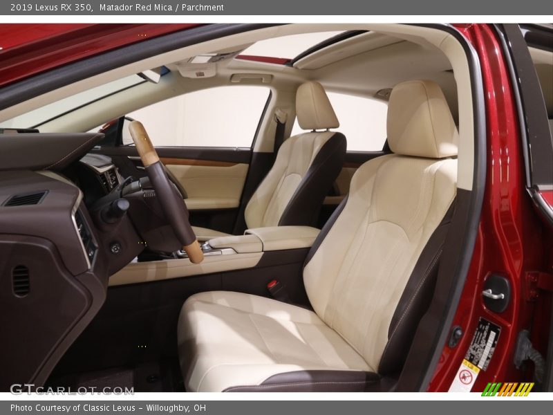 Front Seat of 2019 RX 350