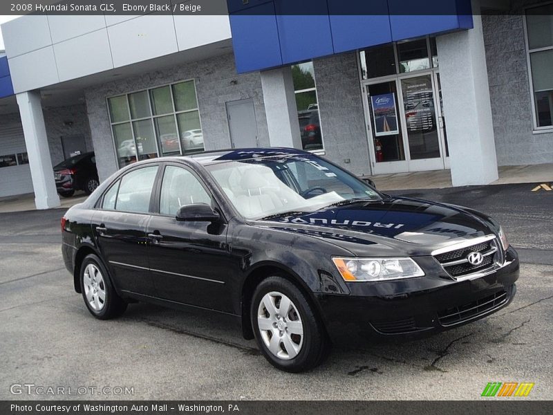 Ebony Black / Beige 2008 Hyundai Sonata GLS