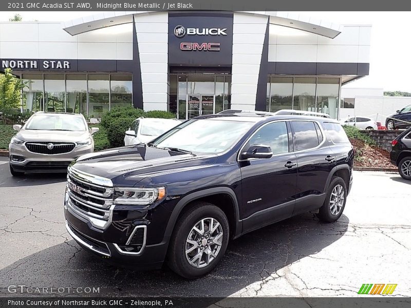 Midnight Blue Metallic / Jet Black 2021 GMC Acadia SLT AWD