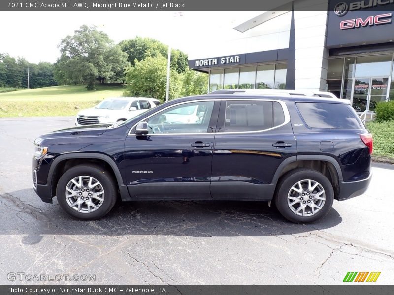 Midnight Blue Metallic / Jet Black 2021 GMC Acadia SLT AWD