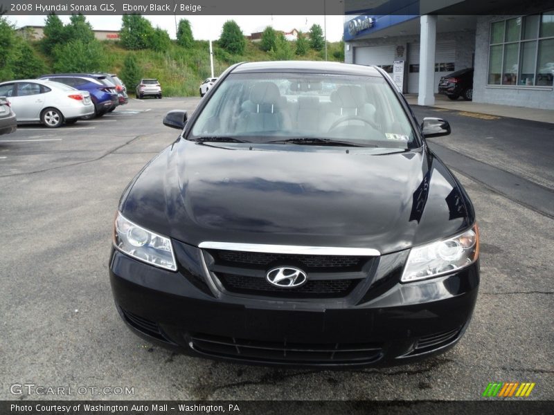 Ebony Black / Beige 2008 Hyundai Sonata GLS