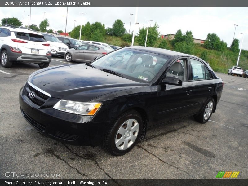 Ebony Black / Beige 2008 Hyundai Sonata GLS
