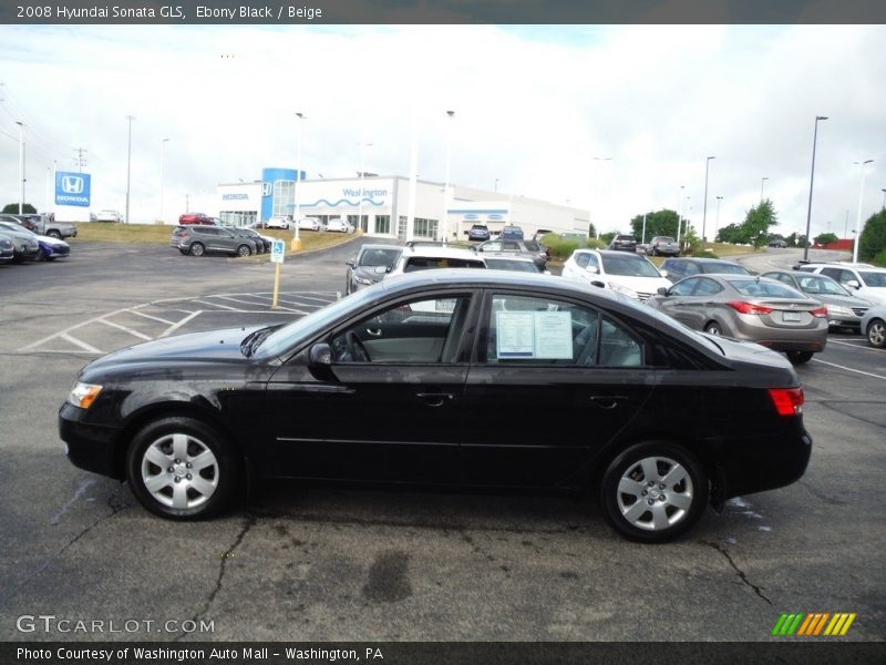 Ebony Black / Beige 2008 Hyundai Sonata GLS