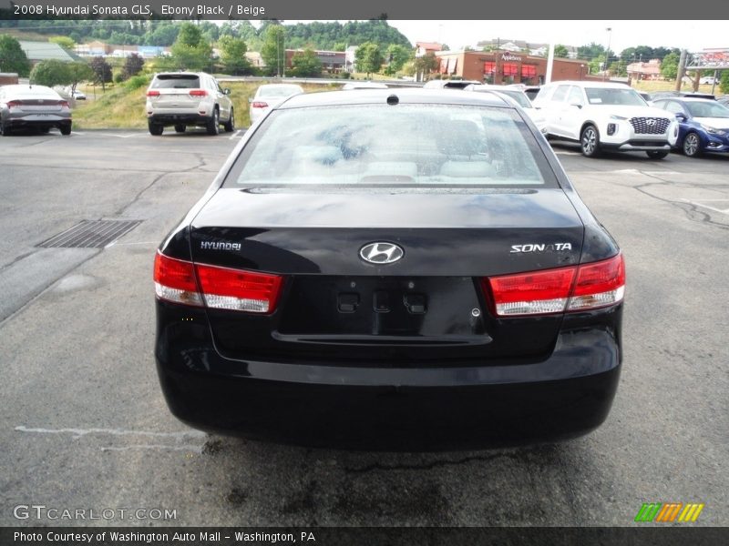 Ebony Black / Beige 2008 Hyundai Sonata GLS