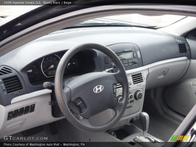 Ebony Black / Beige 2008 Hyundai Sonata GLS