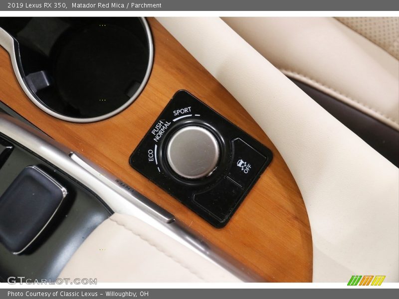 Controls of 2019 RX 350