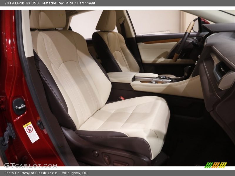 Front Seat of 2019 RX 350