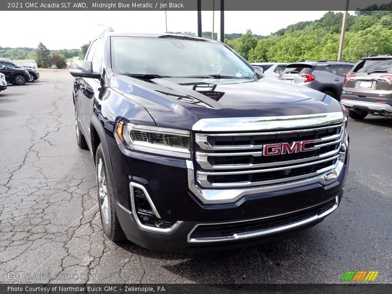 Midnight Blue Metallic / Jet Black 2021 GMC Acadia SLT AWD