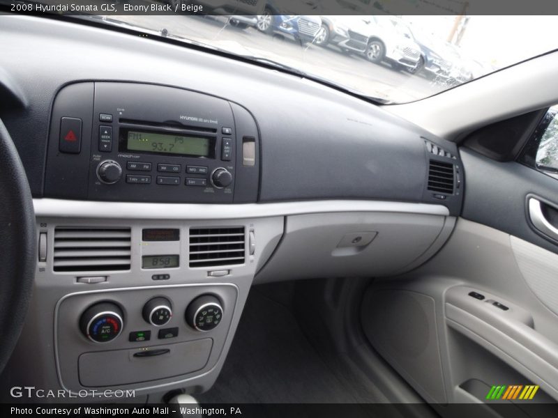 Ebony Black / Beige 2008 Hyundai Sonata GLS