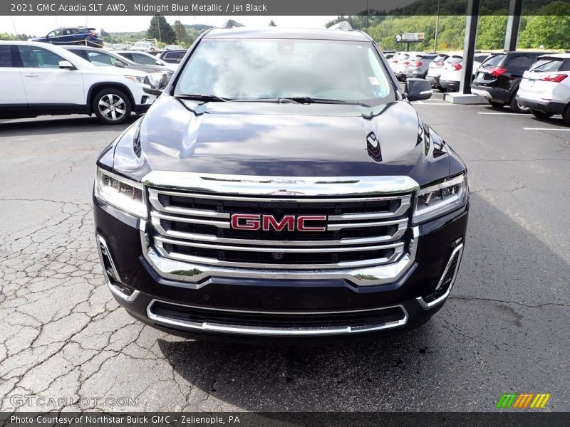 Midnight Blue Metallic / Jet Black 2021 GMC Acadia SLT AWD