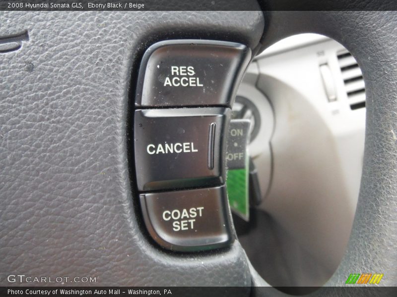 Ebony Black / Beige 2008 Hyundai Sonata GLS