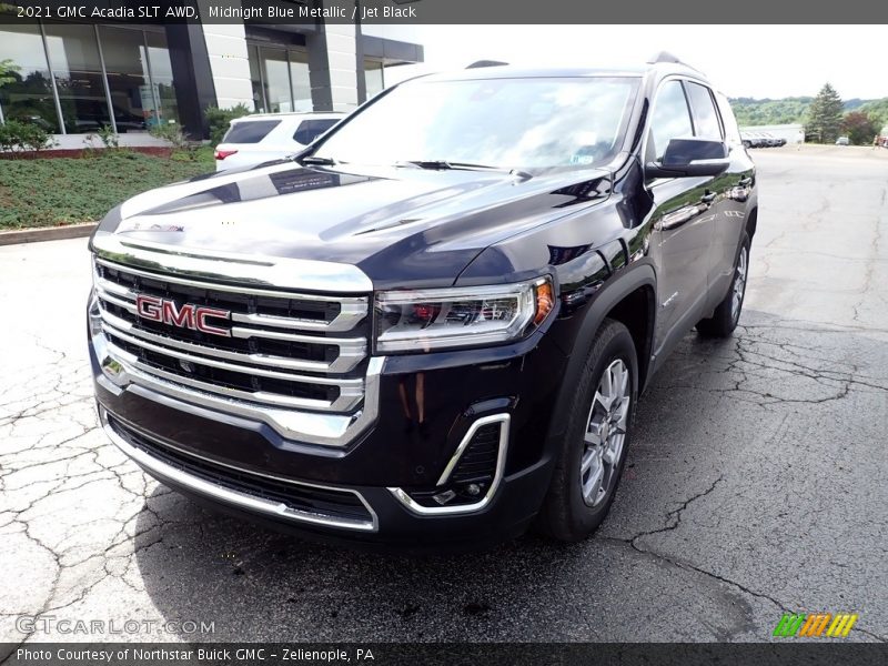 Midnight Blue Metallic / Jet Black 2021 GMC Acadia SLT AWD