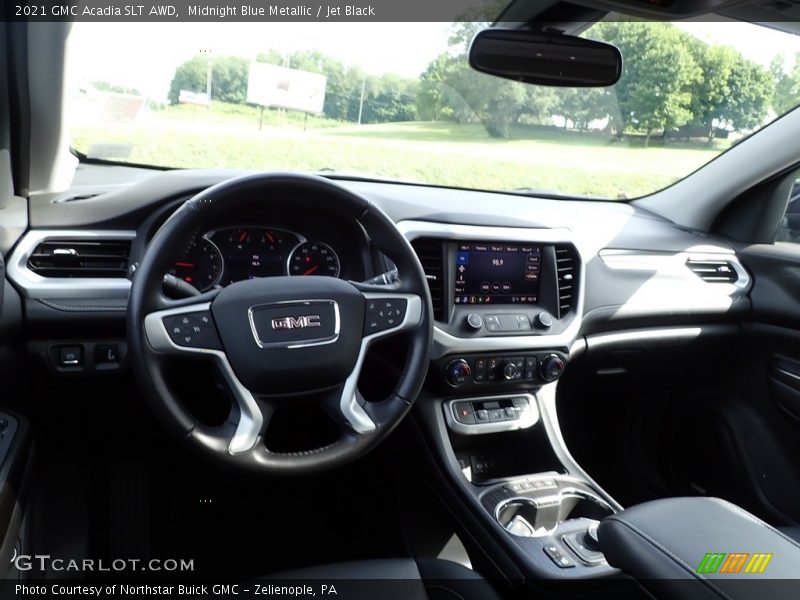 Midnight Blue Metallic / Jet Black 2021 GMC Acadia SLT AWD