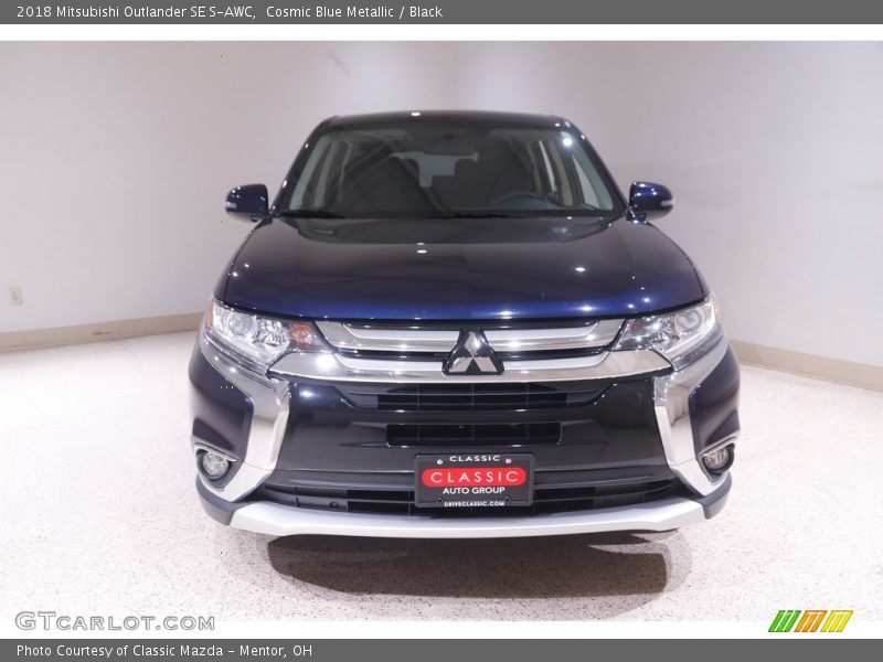 Cosmic Blue Metallic / Black 2018 Mitsubishi Outlander SE S-AWC
