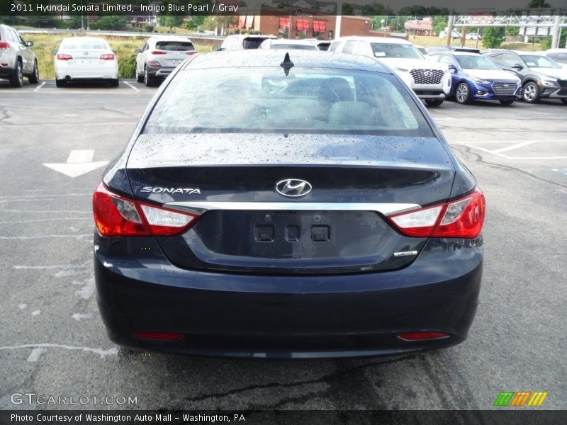 Indigo Blue Pearl / Gray 2011 Hyundai Sonata Limited