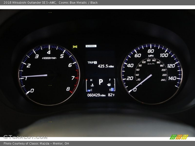 Cosmic Blue Metallic / Black 2018 Mitsubishi Outlander SE S-AWC