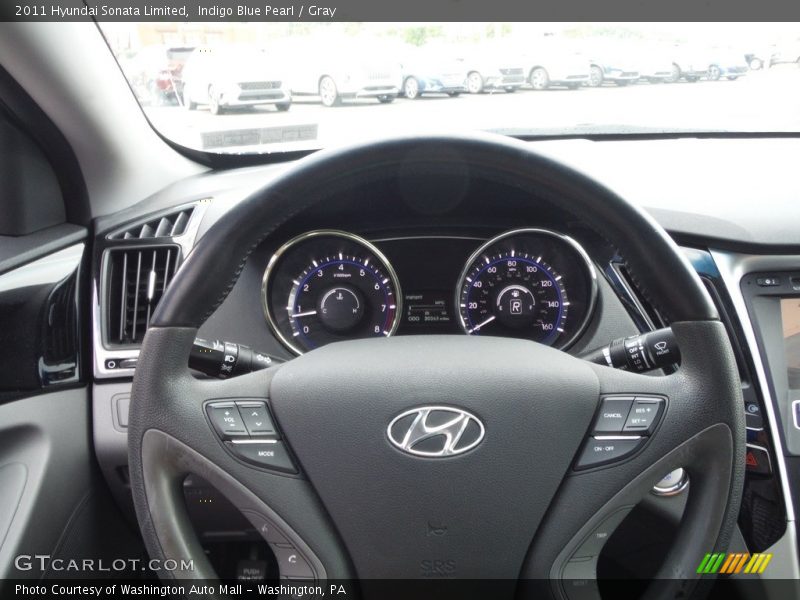 Indigo Blue Pearl / Gray 2011 Hyundai Sonata Limited
