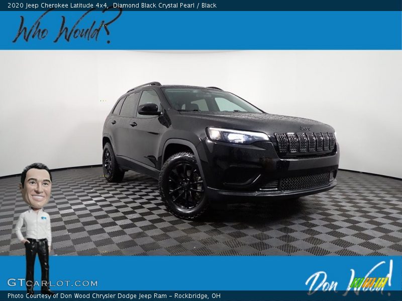 Diamond Black Crystal Pearl / Black 2020 Jeep Cherokee Latitude 4x4