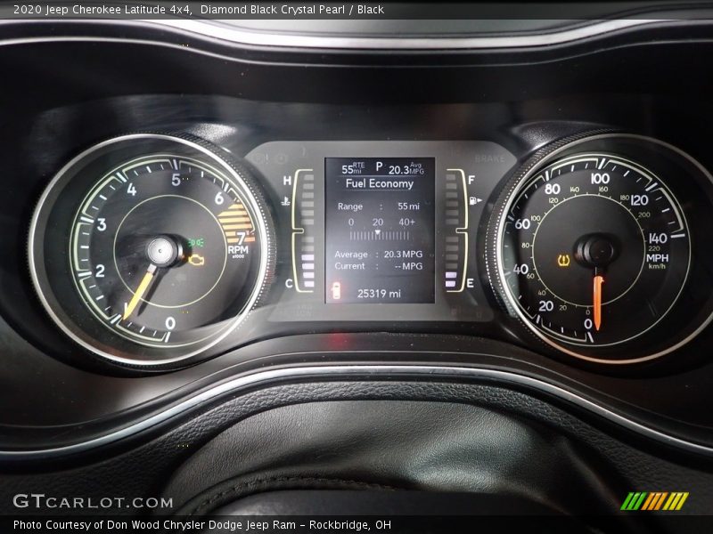 Diamond Black Crystal Pearl / Black 2020 Jeep Cherokee Latitude 4x4