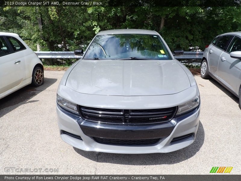 Destroyer Gray / Black 2019 Dodge Charger SXT AWD