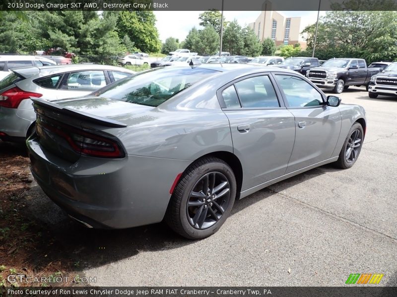 Destroyer Gray / Black 2019 Dodge Charger SXT AWD