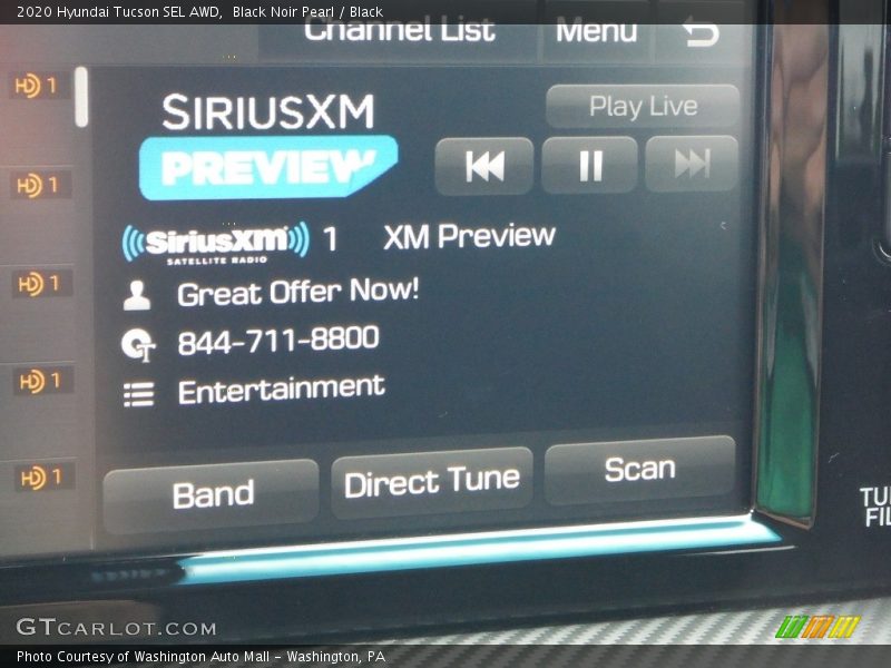 Black Noir Pearl / Black 2020 Hyundai Tucson SEL AWD
