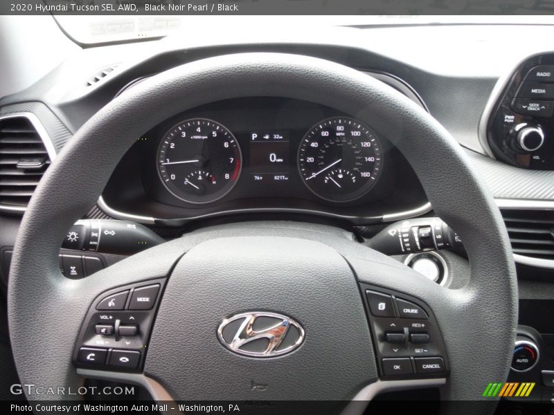 Black Noir Pearl / Black 2020 Hyundai Tucson SEL AWD