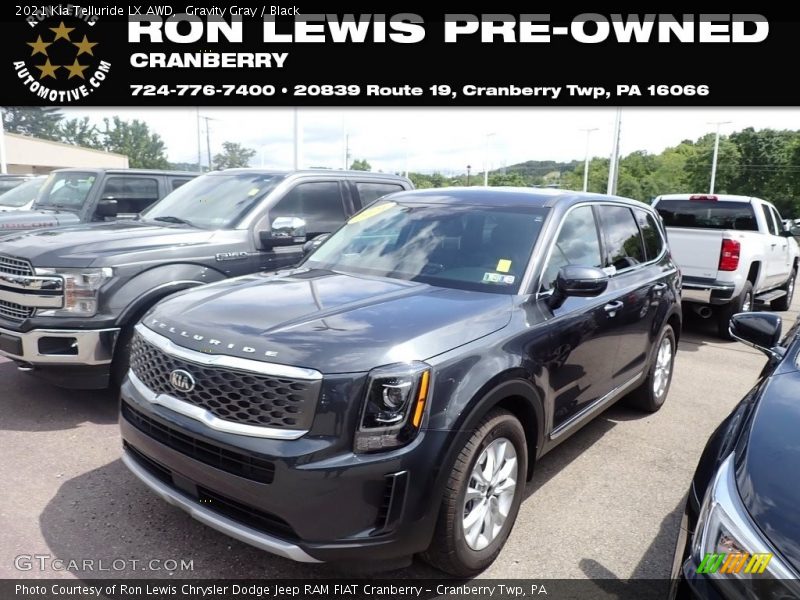 Gravity Gray / Black 2021 Kia Telluride LX AWD