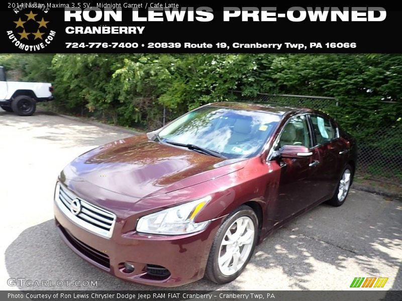Midnight Garnet / Cafe Latte 2014 Nissan Maxima 3.5 SV