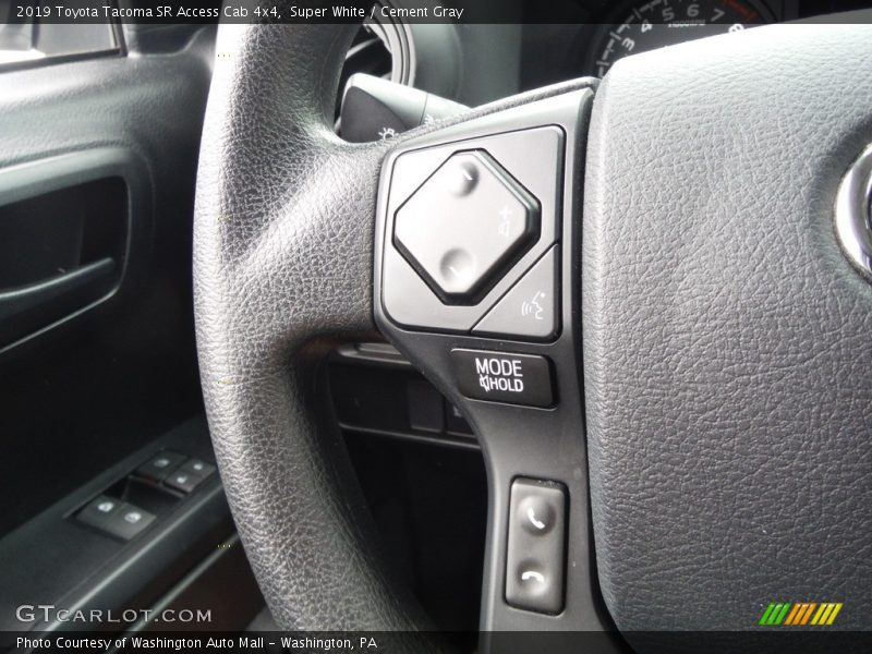 Super White / Cement Gray 2019 Toyota Tacoma SR Access Cab 4x4