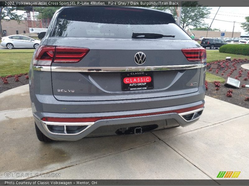 Pure Gray / Dark Burgundy/Titan Black 2022 Volkswagen Atlas Cross Sport SEL R-Line 4Motion
