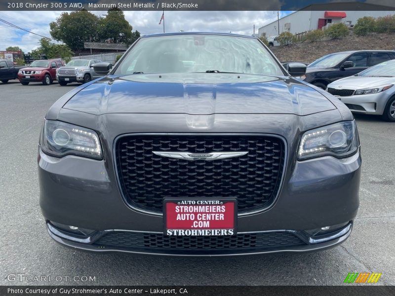 Maximum Steel Metallic / Black/Smoke 2018 Chrysler 300 S AWD