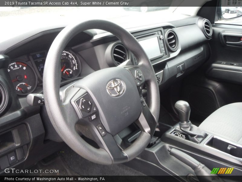 Super White / Cement Gray 2019 Toyota Tacoma SR Access Cab 4x4