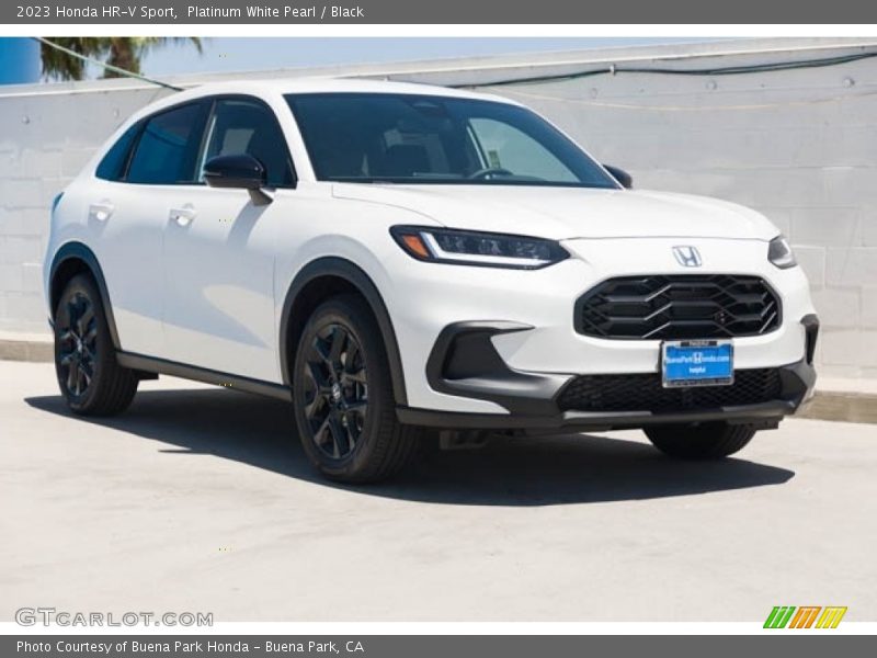 Platinum White Pearl / Black 2023 Honda HR-V Sport