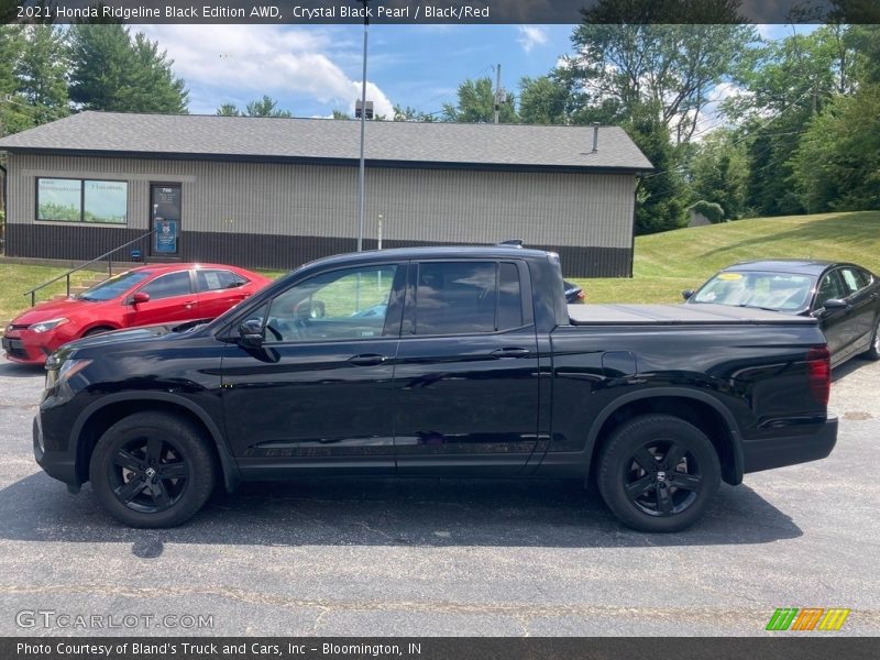 Crystal Black Pearl / Black/Red 2021 Honda Ridgeline Black Edition AWD